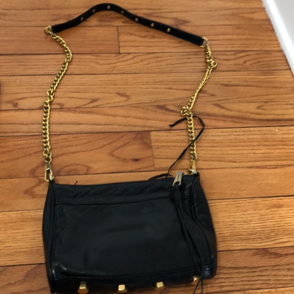 Rebecca Minkoff Black and gold accent used authentic crossbody - Picture 3 of 7